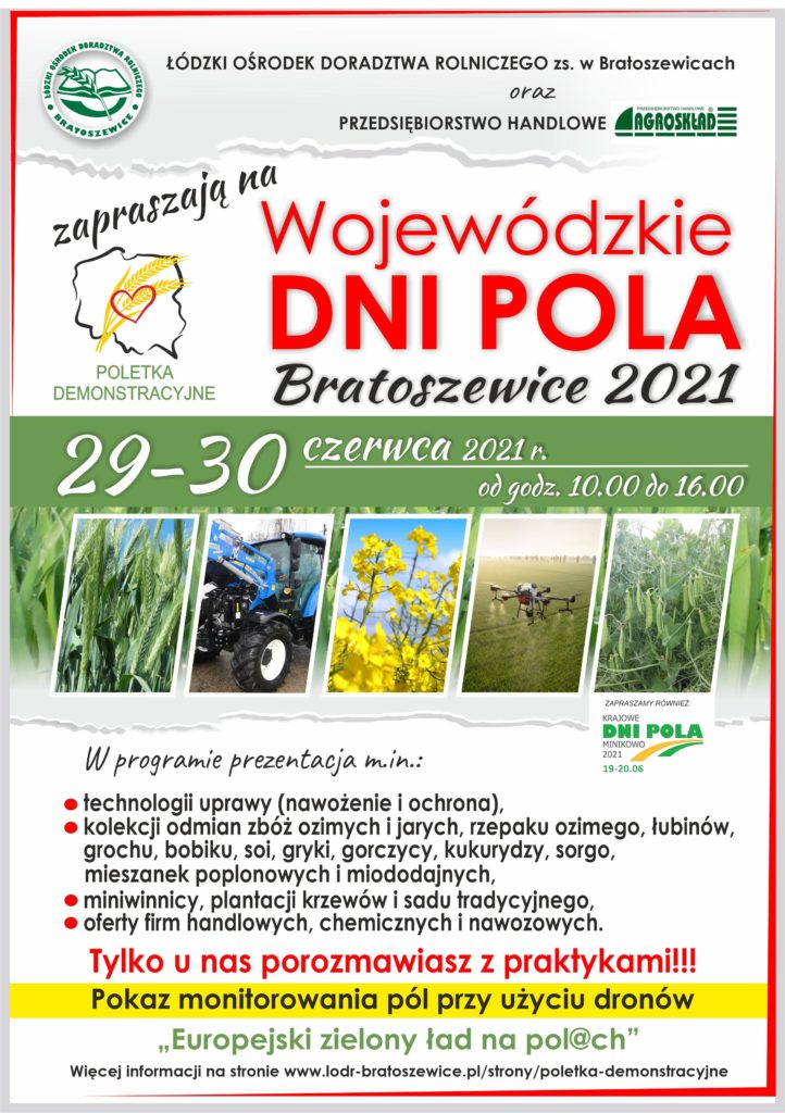 Plakat Wojewódzkie DNI PPOLA Bartoszewice 2021