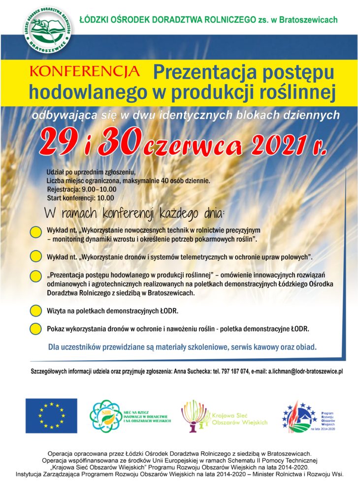 Plakat Prezentacja postępu hodowlanego w produkcji roślinnej