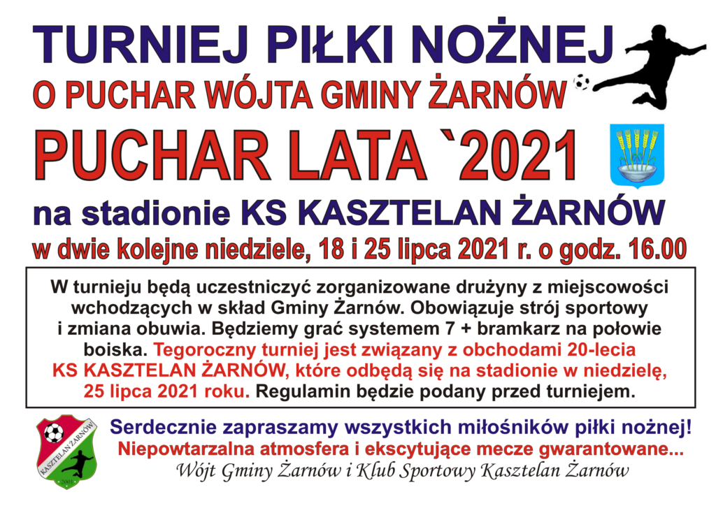 Turniej Piłki Nożnej o puchar Wójta Gminy Żarnów `2021
