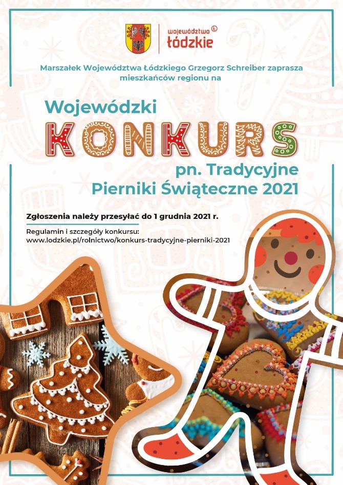Plakat konkursu "Tradycyjne Pierniki Świąteczne - 2021"