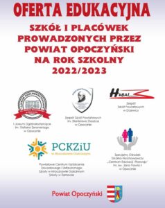 Oferta edukacyjna szkół i placówek prowadzonych przez Powiat Opoczyński