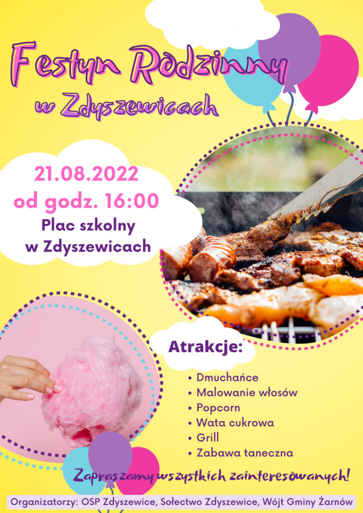 Festyn Rodzinny w Zdyszewicach - plakat